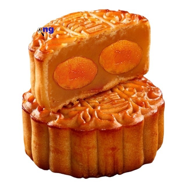 4 Packs of Mid-Autumn Festival Moon Cake, Double Yellow, Egg Yolk ...