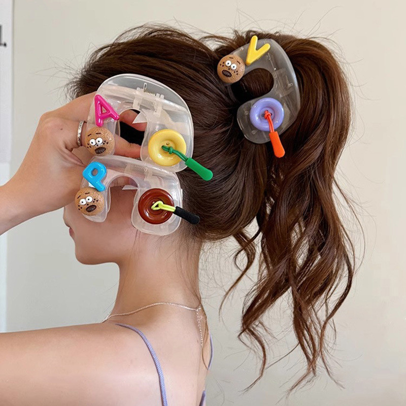 Cute hairpin female head grab clip summer ins shark clip headgear 2024 ...