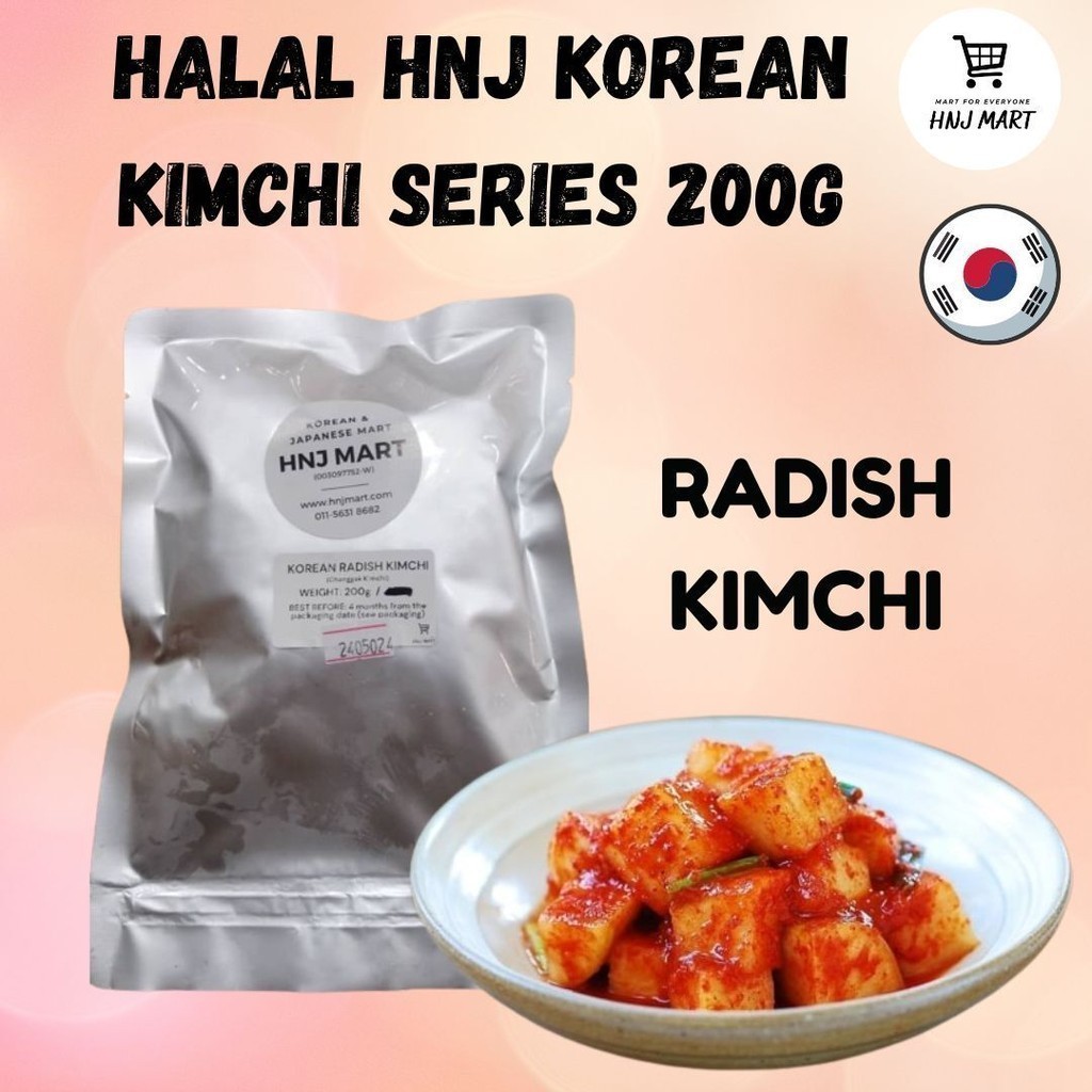 Halal Korean Radish Kimchi (Kkaktugi Kimchi) 200g by HNJ Mart Homemade