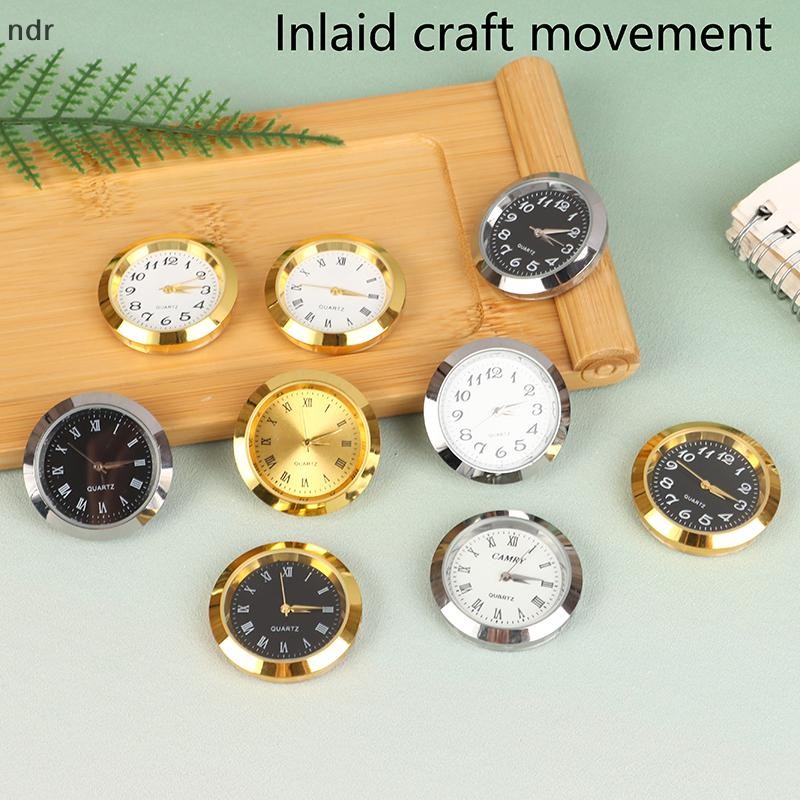 [ndr] Quartz Glass Mirror Clock Watch Head Movement Round Clocks Head ...