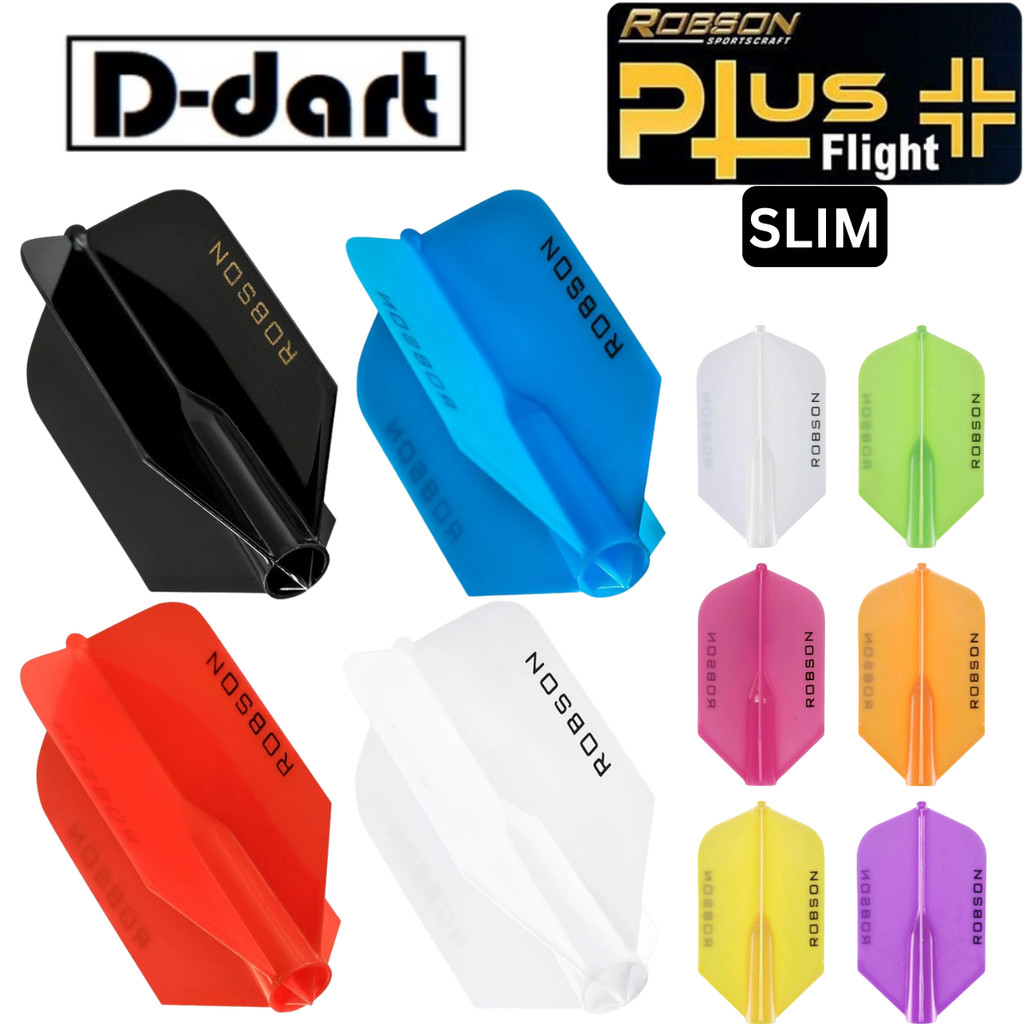 ROBSON Plus Darts Flight - 10 Colors Slim Plus Flight for all nylon ...