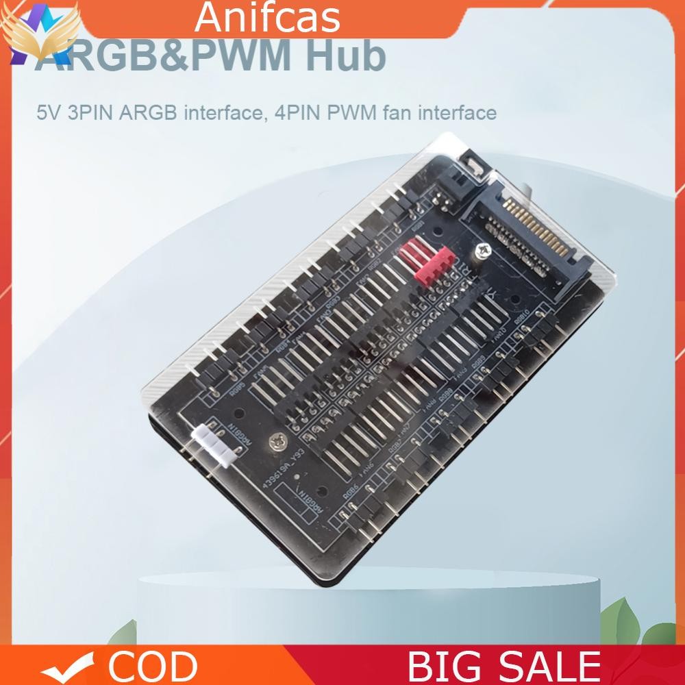 10-in-1 ARGB Cable Splitter Hub Synchronization ARGB PWM Hub for PC ...