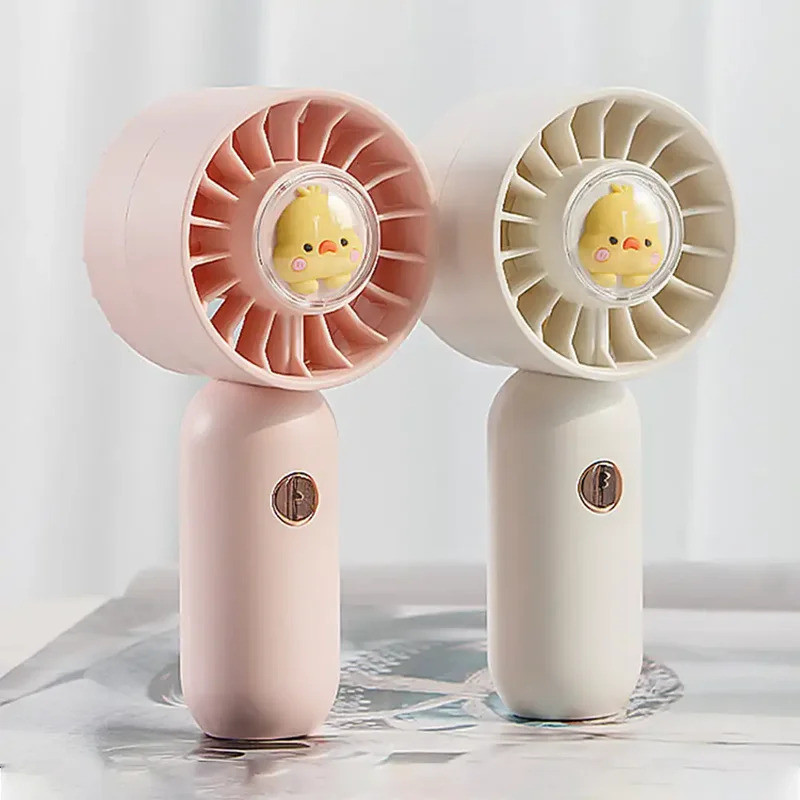 Mini Portable Fan USB Rechargeable Cute Handheld Fan Battery Operated ...