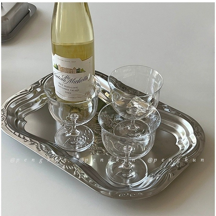 British Retro Tray Pattern Metal Dining Tray Household Commercial ...