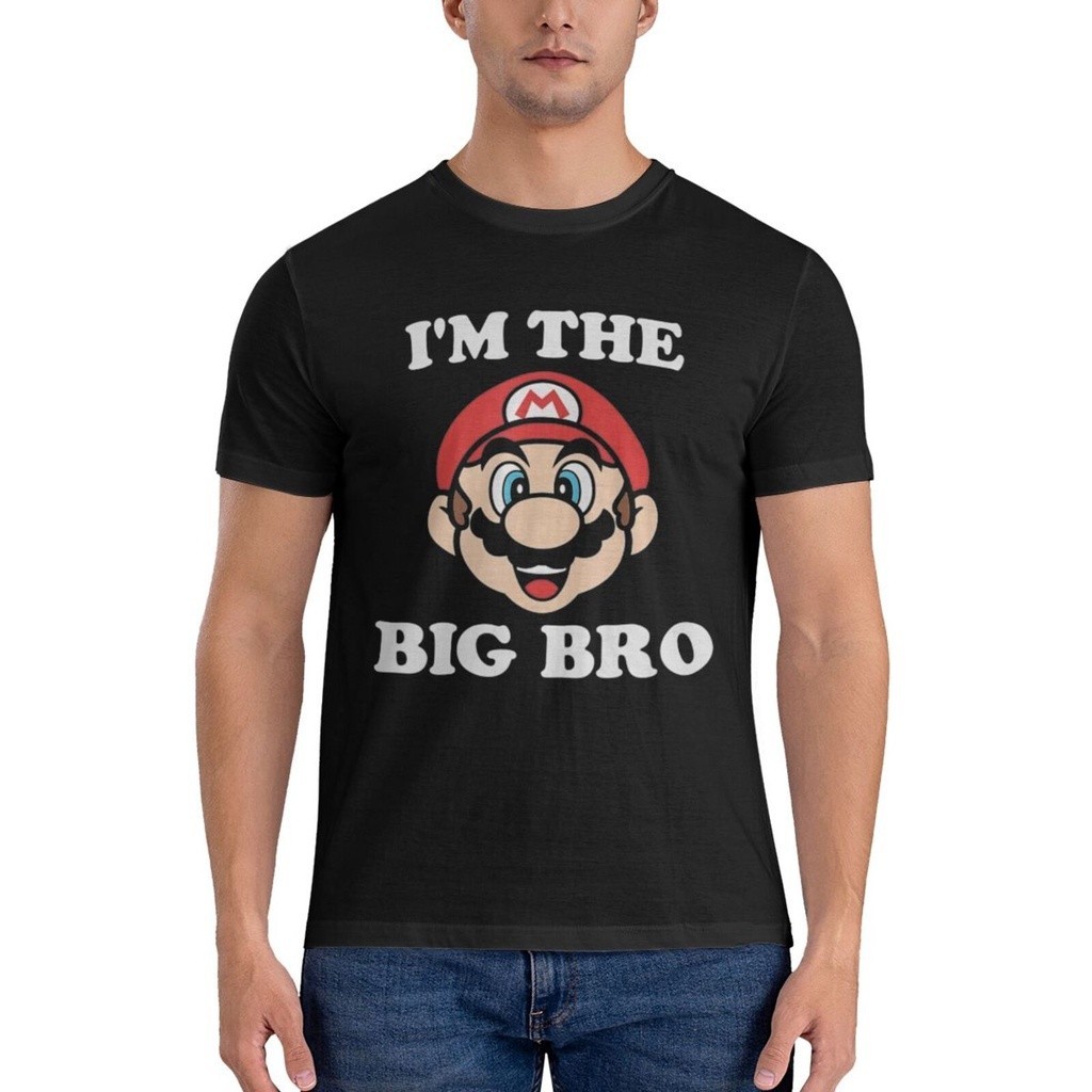 Fashion Anime Cartoon Women Shirt Super Mario I'M The Big Bro Gaming ...