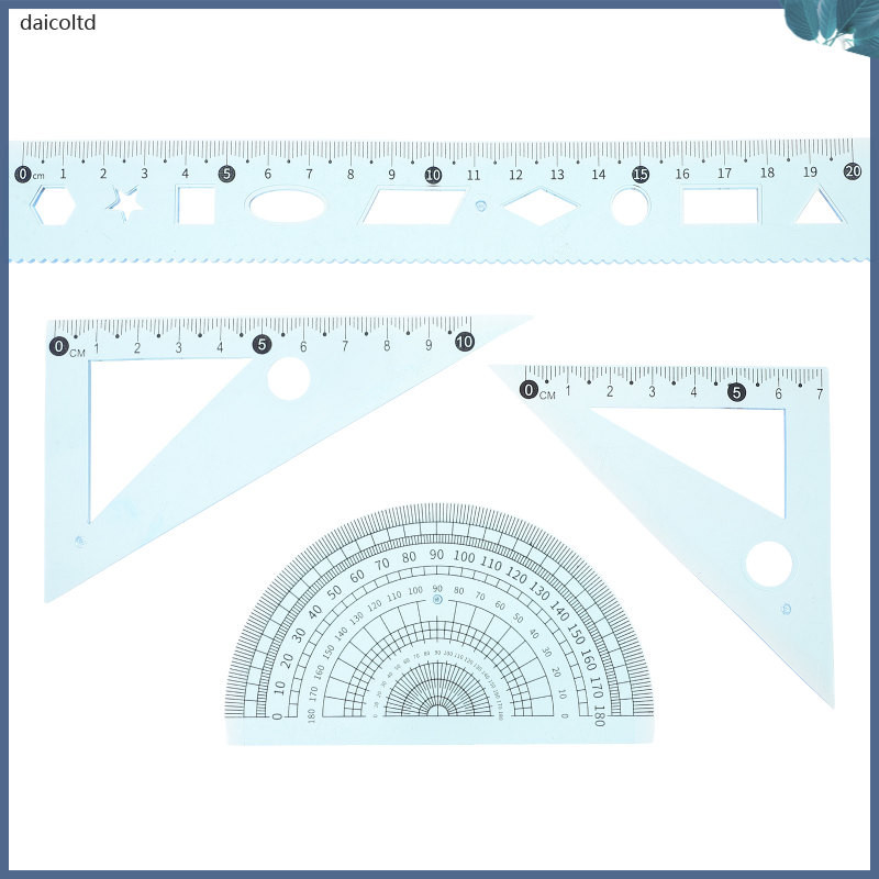 Student Drawing Ruler Set Multi-functional Protractor School Supply ...