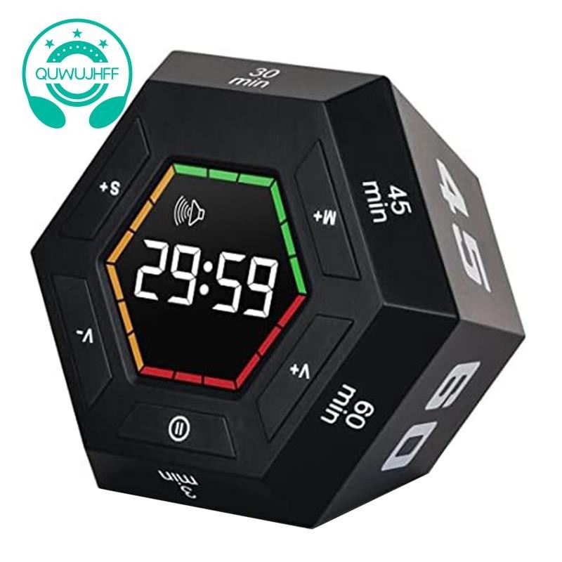 1 Piece Pomodoro Timer Productivity Timer Black Plastic 3, 5, 15, 30 ...