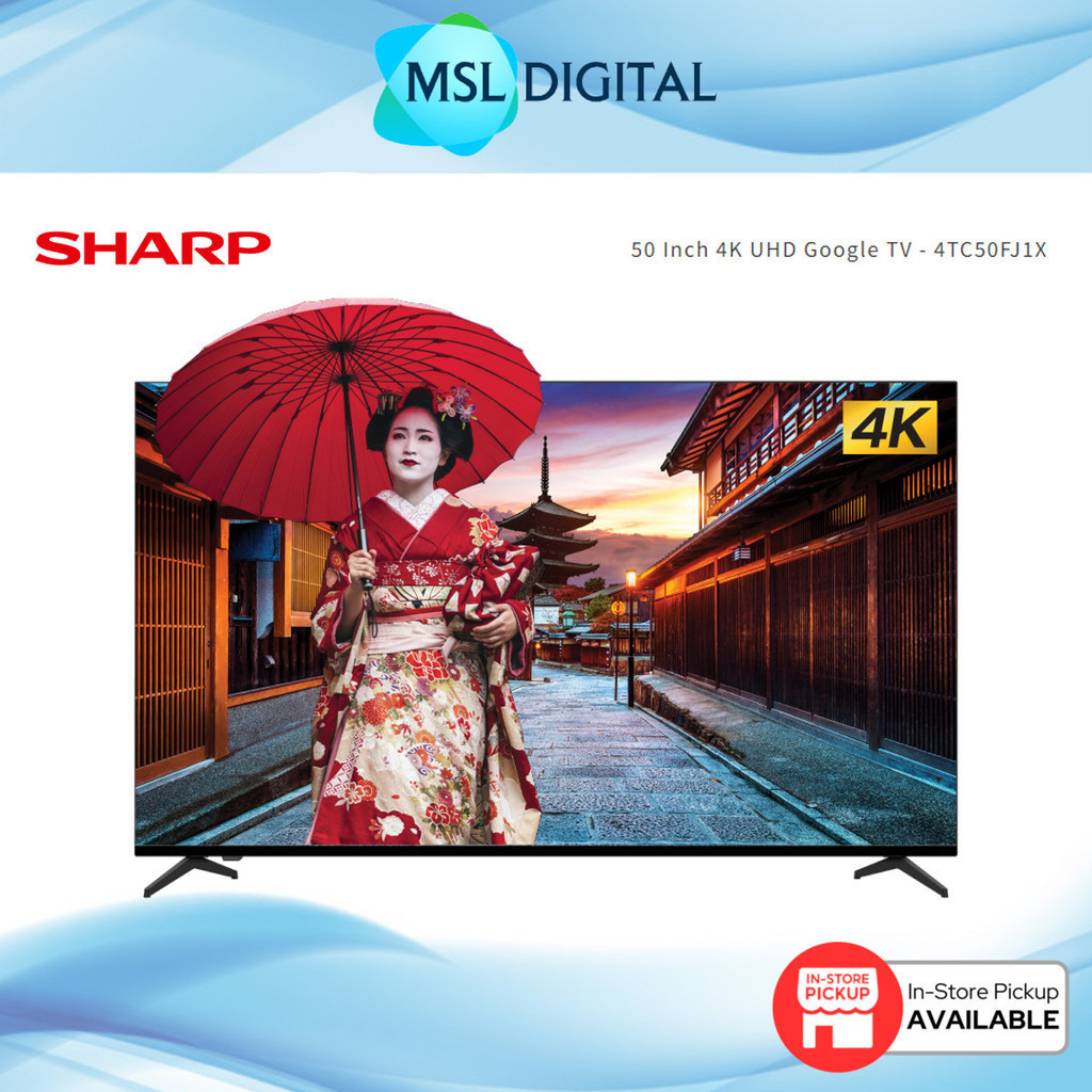 Sharp FJ1 Series 50 Inch 4K UHD Google TV - 4TC50FJ1X | Shopee Malaysia