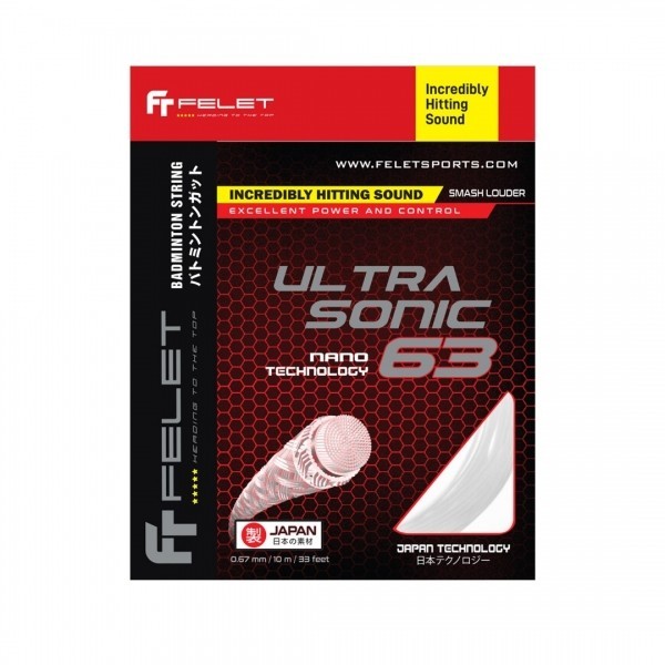 Fleet Felet Ultra Sonic 63 Performance Badminton Racket String (Make In ...