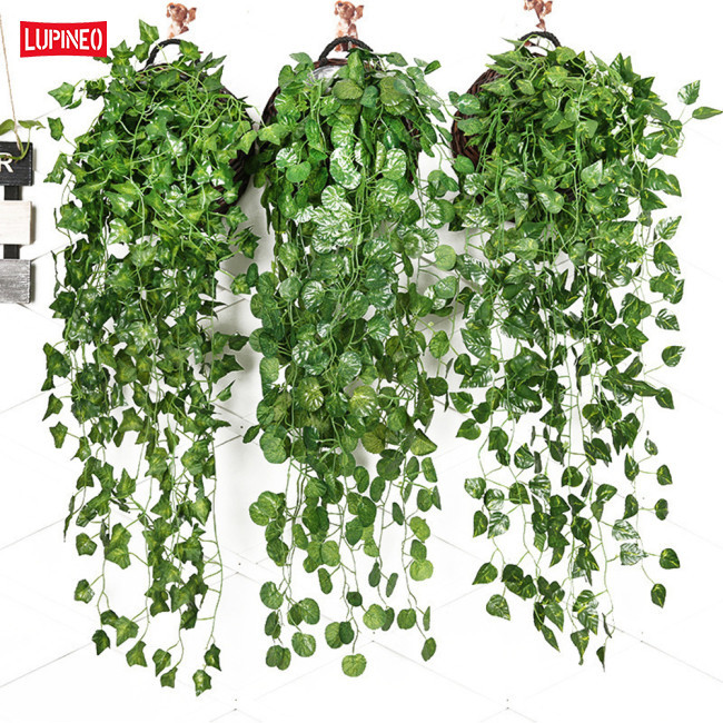 Promotional Price!! 2pcs Hanging Vines Artificial Green Plant Fake 