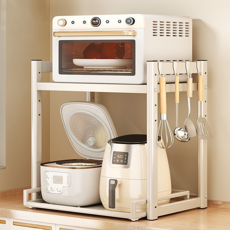 Wider And Higher Microwave Shelf Rack Rak Dapur Two-layer Kitchen Rice ...