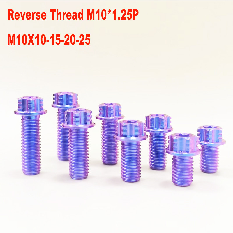 TC4/GR5 M10 10 15 20 25 Reverse Thread Titanium Alloy Flange head ...