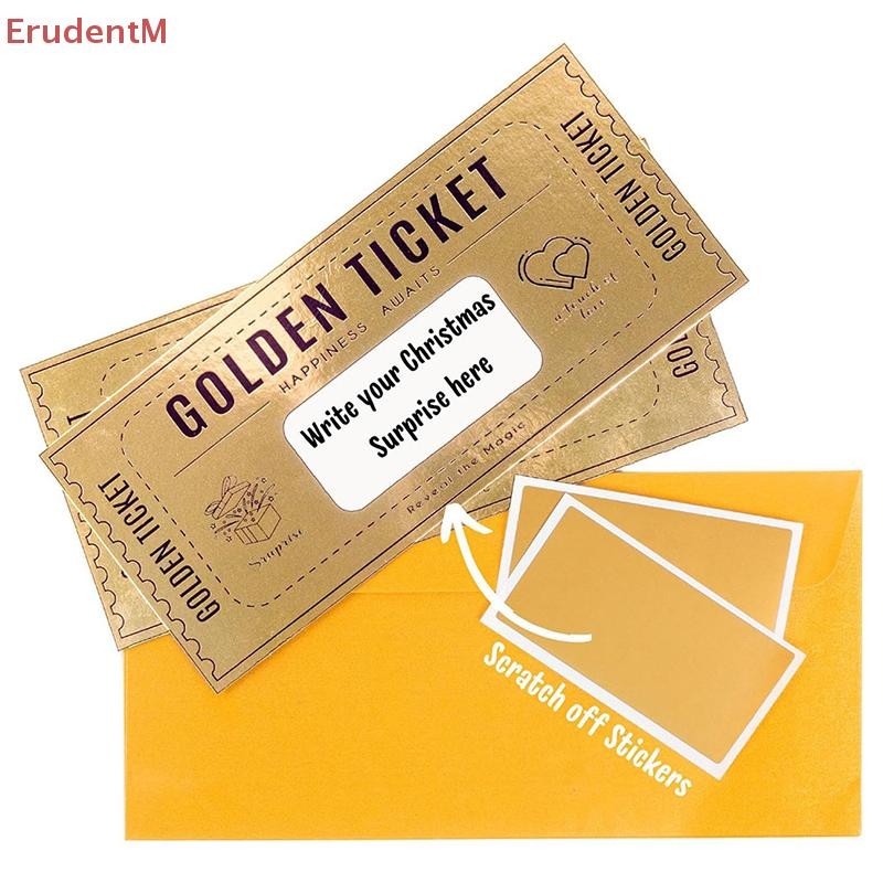 [ErudentM] 1Set Deluxe Golden Ticket Surprise Scratch Off Card ...