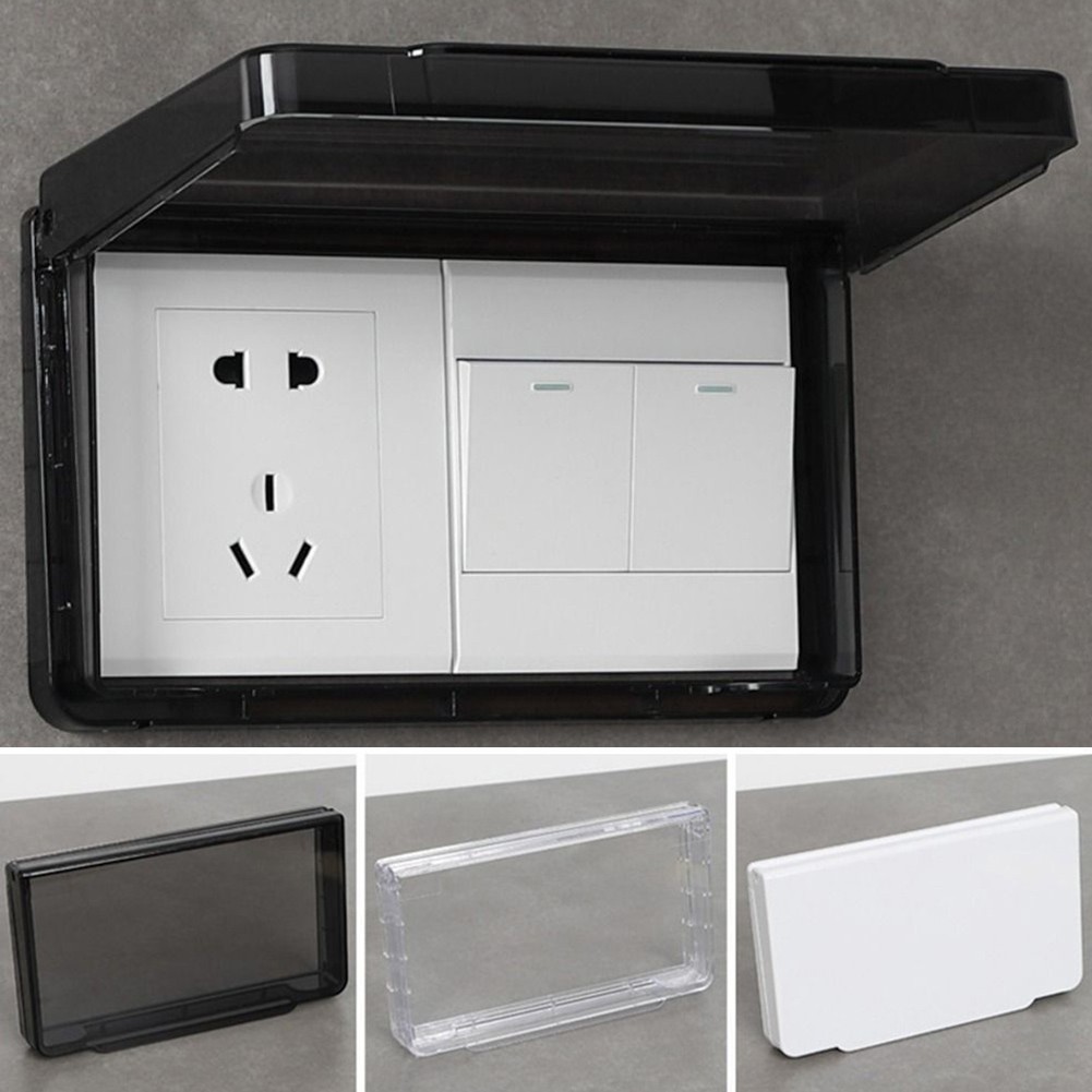 [HOT]Plastic Socket Waterproof Box Wall-mounted Protection Socket Wall ...