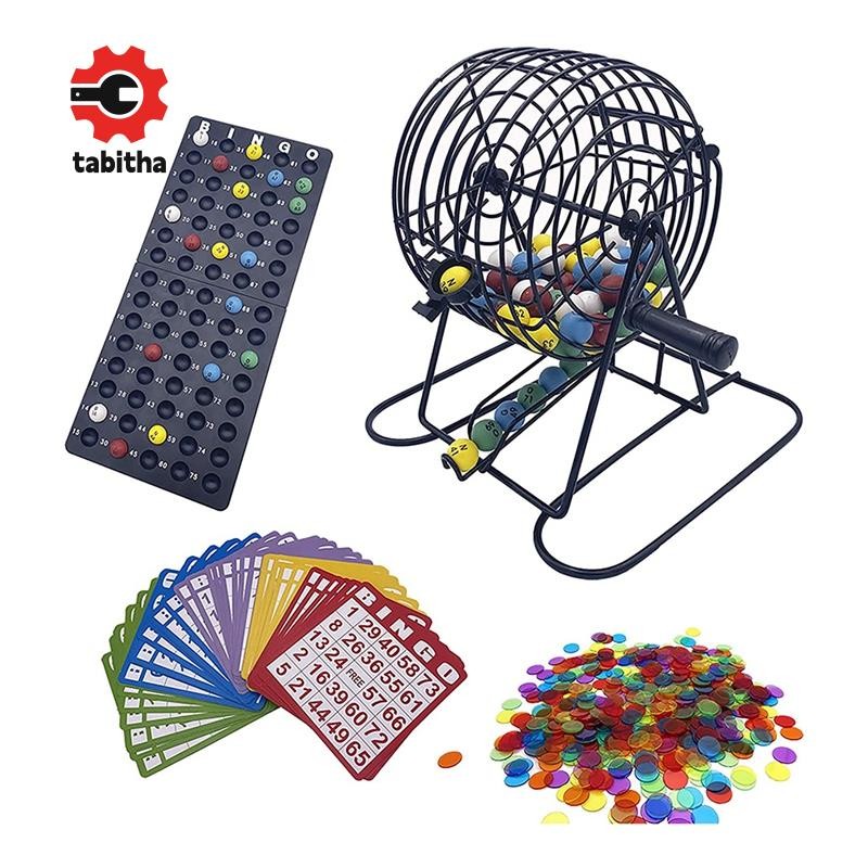 Deluxe Bingo Game Set with 6-Inch Cage, Master Board, 75 Colored Balls ...