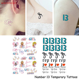 (warmheart) Disposable Tattoo Stickers Number 13 Temporary Tattoos ...