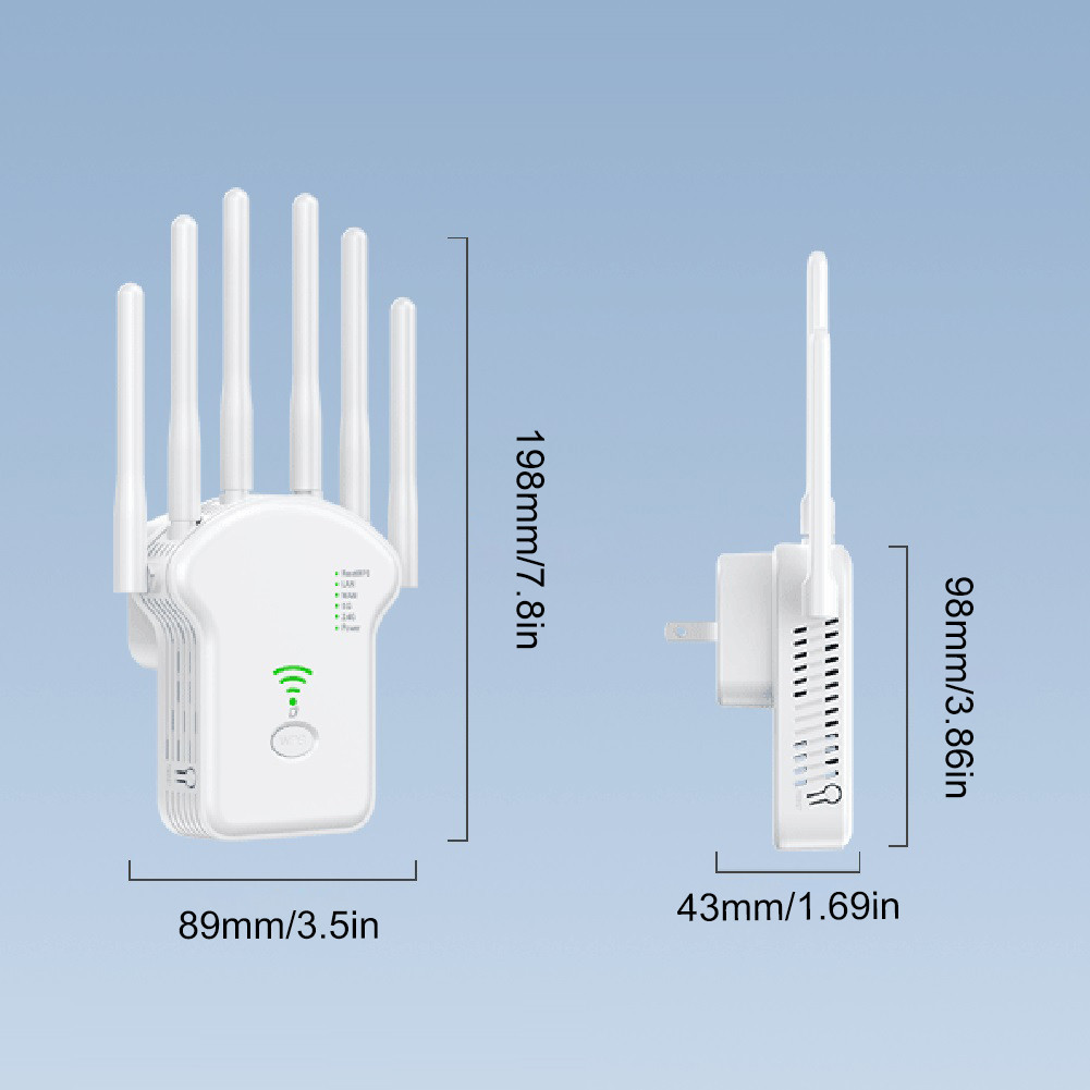 Rain 1200Mbps Wireless WiFi Repeater Wifi Signal Booster 2.4G 5G WiFi ...