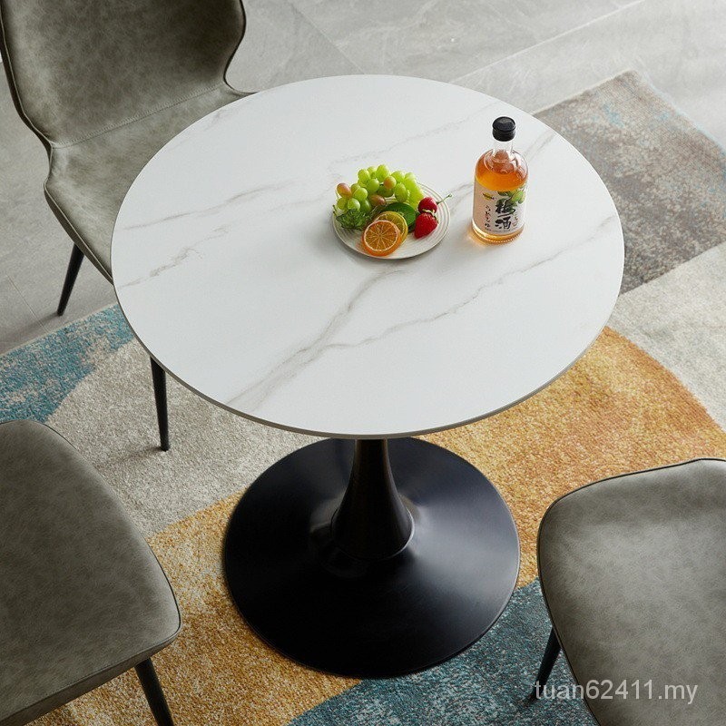 Slate Table Light Luxury Simple Negotiation Table Tulip Dining Table ...