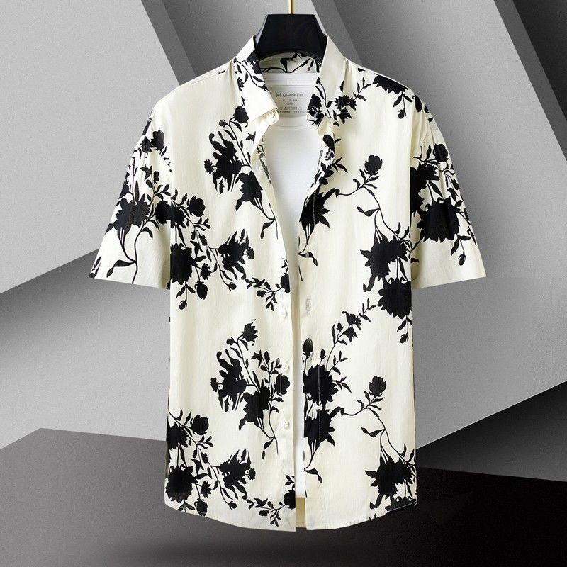 Men's Shirt 2024 Summer New Style Floral Shirt Men's Summer Short ...