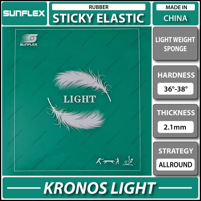 2024 New Sunflex Kronos Light Table Tennis Sticky Elastic Rubber Getah ...