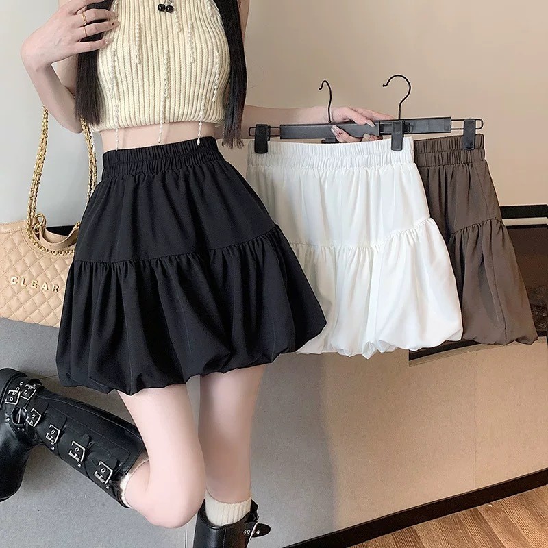 Dark blue tube top star pattern waist slimming flower bud skirt puffy short skirt homecoming dress R4935