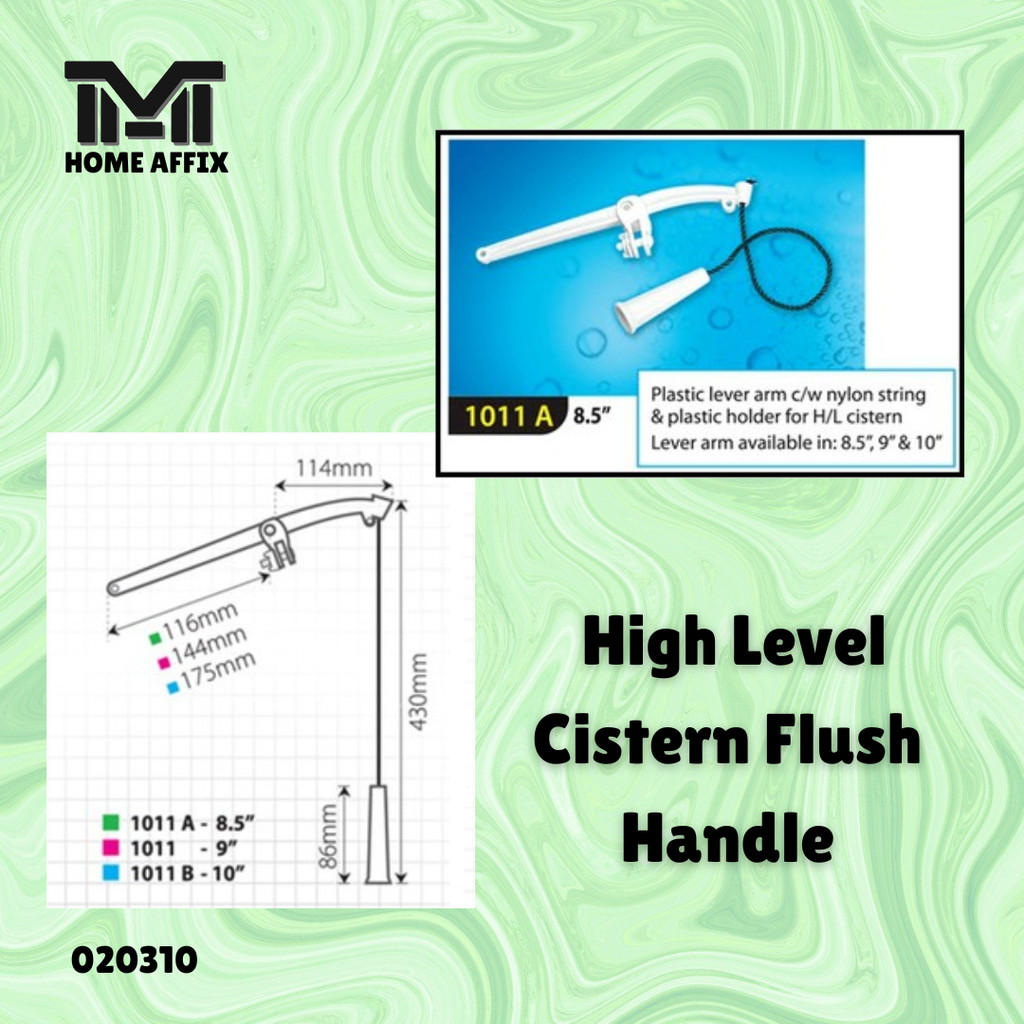Flush Handle With Nylon Rope For High Level Cistern Toilet Use ...