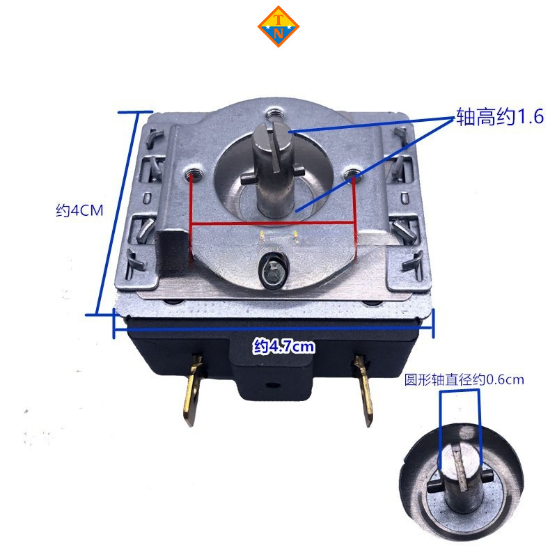 2-pin 90-minute mechanical timer, used for ovens, rice cookers ...