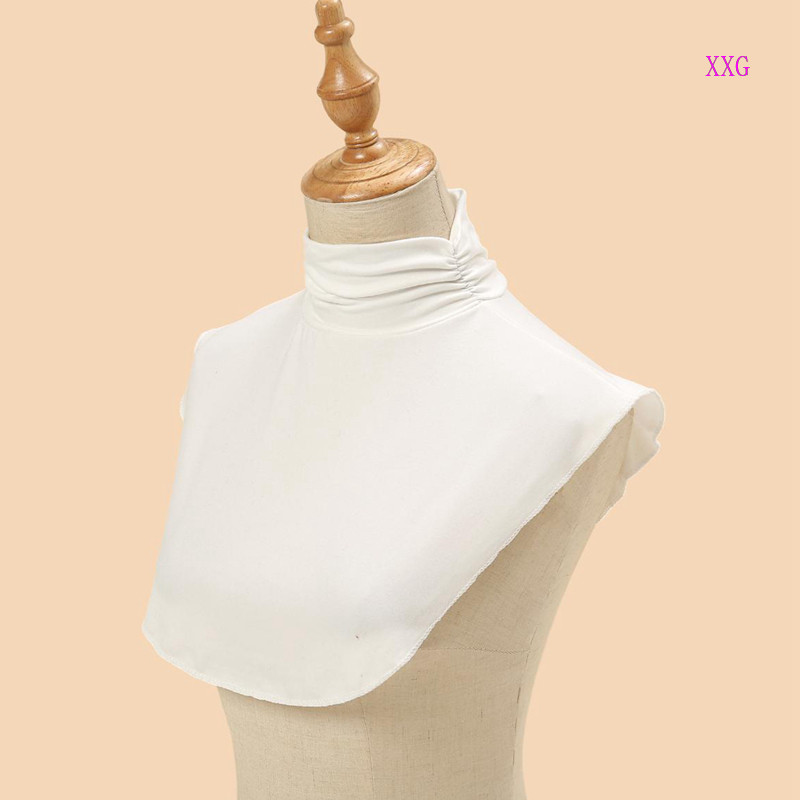 [xxg] New Style Modal Pleated Collar Modal Monochrome Base Ladies Fake 