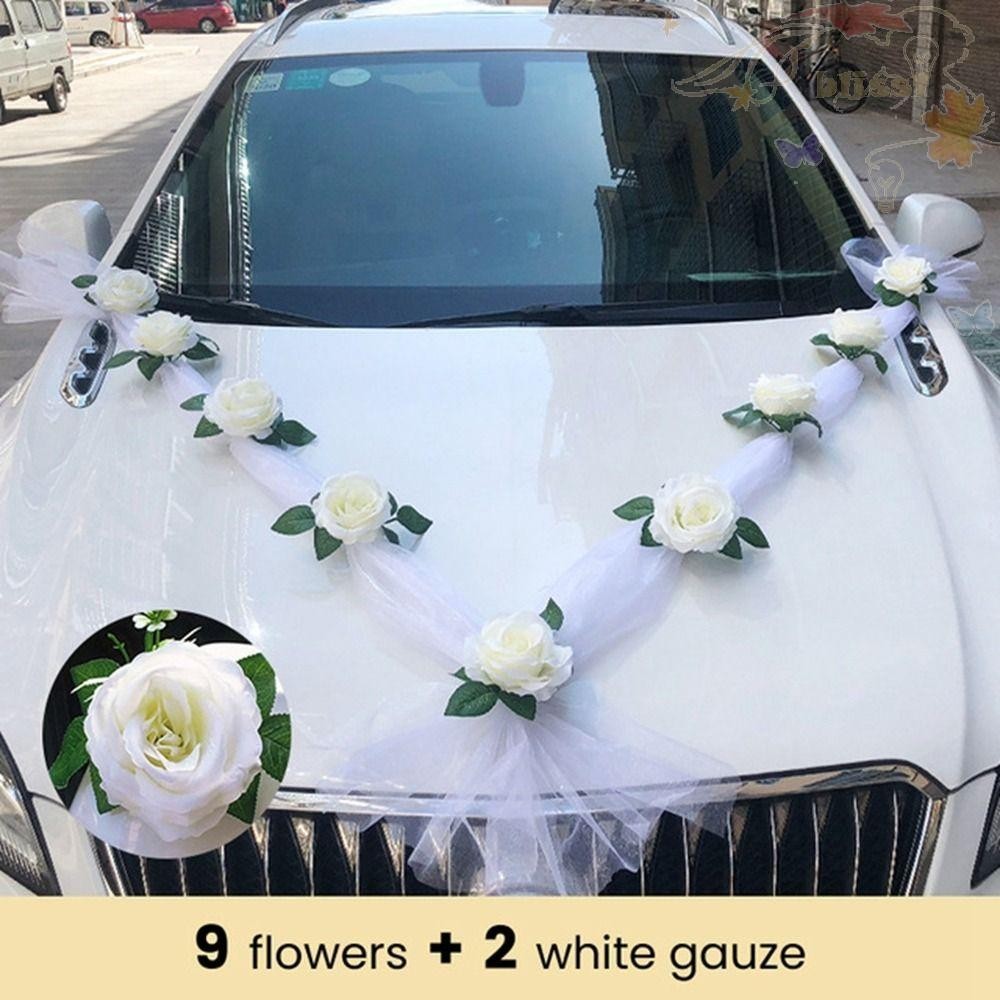 BLISS Artificial Flower Festive Personality Bridal Car Decorations Anti ...