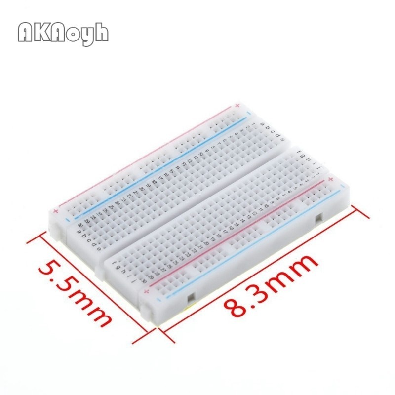 1 Pcs New 400 Tie Points Solderless PCB Breadboard Mini Universal Test ...