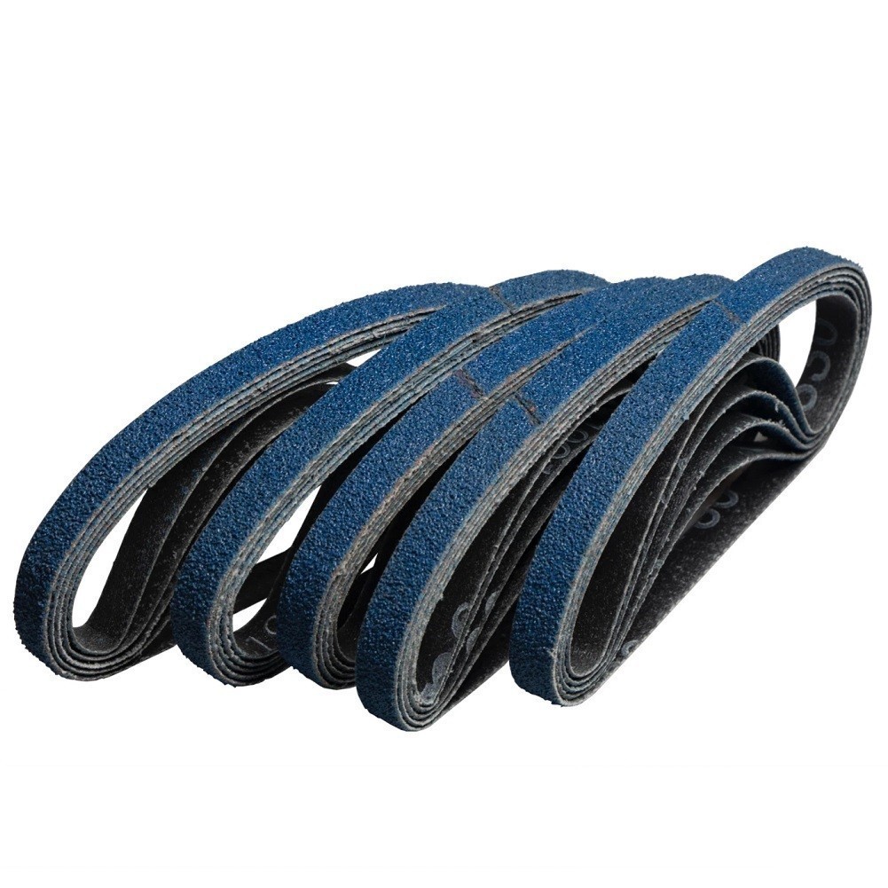 25pcs 10x330mm Sanding Belts Blue Zirconia Abrasive Belts