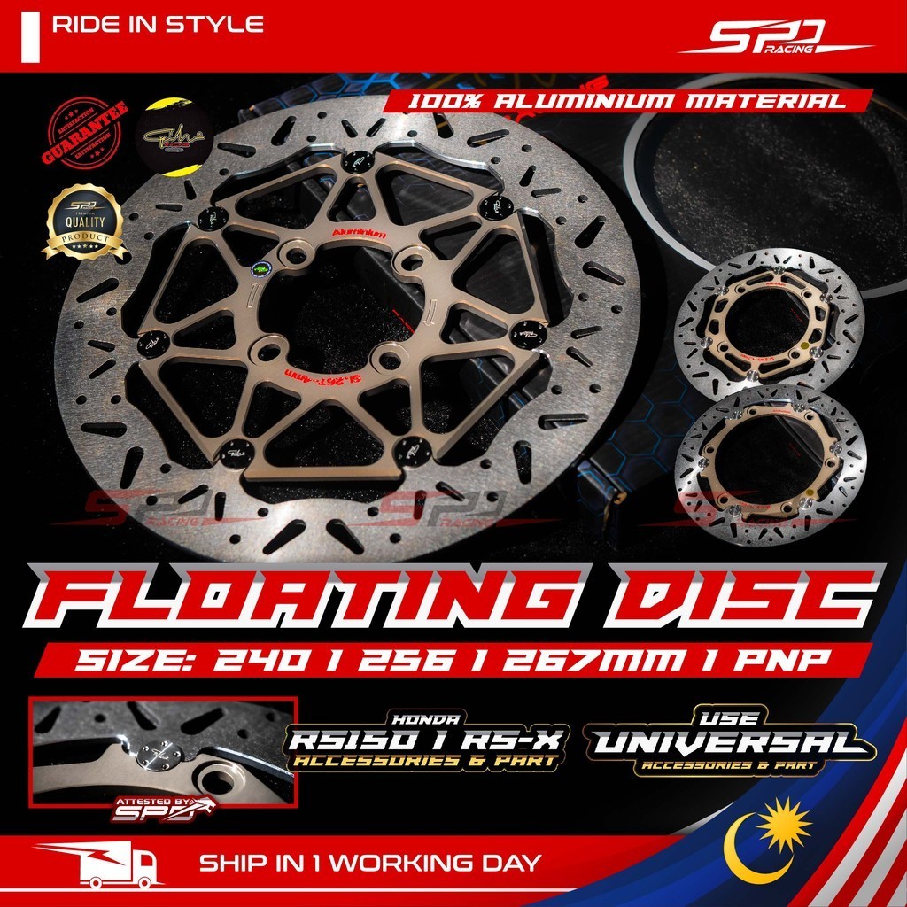 Floating Disc Aluminium GH Racing Universal With Bracket 240mm 256mm ...