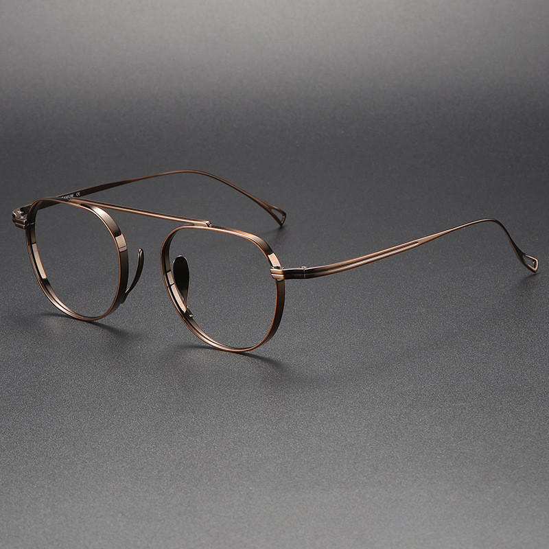 Light Pure Titanium Glasses Frame Wide Frame Eyewear Men Women Oval ...