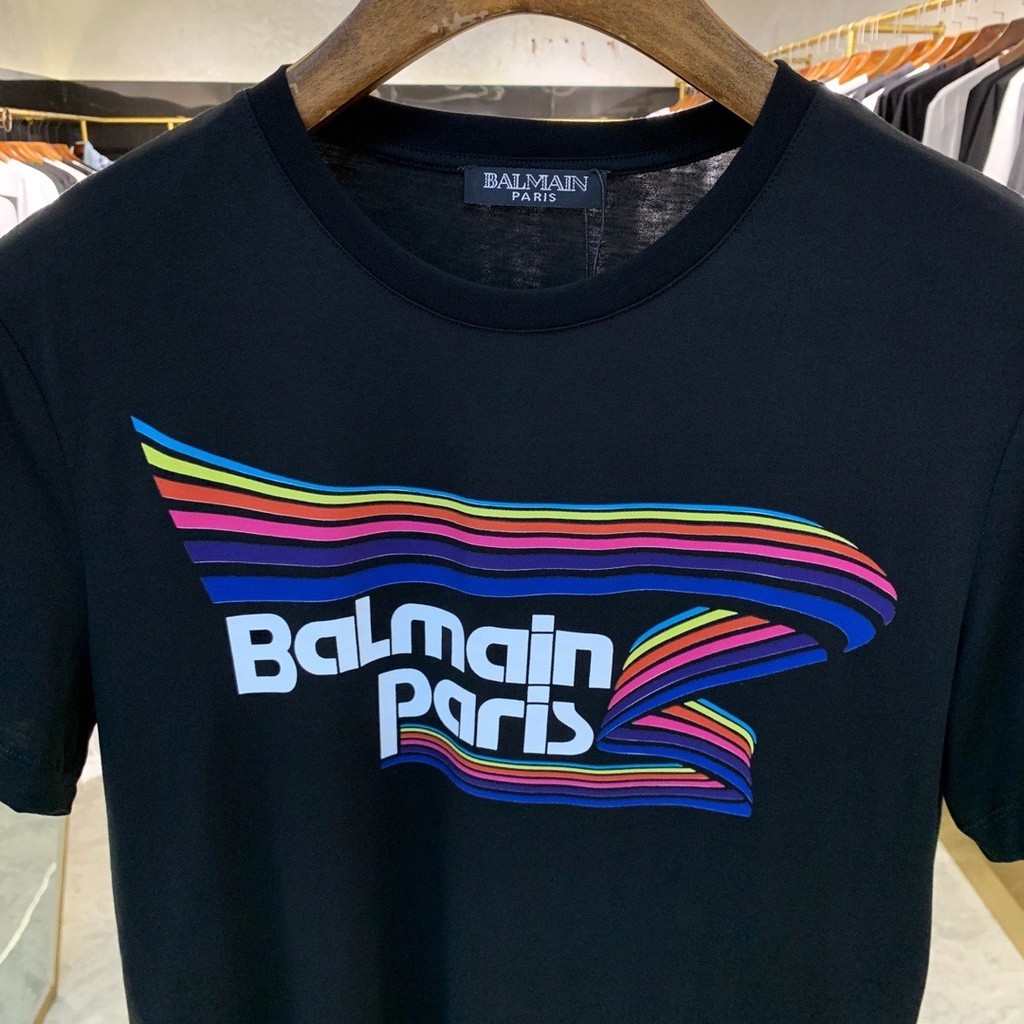 Ready Stock balm Classic Letter Print Casual All-Match T-Shirt Men ...