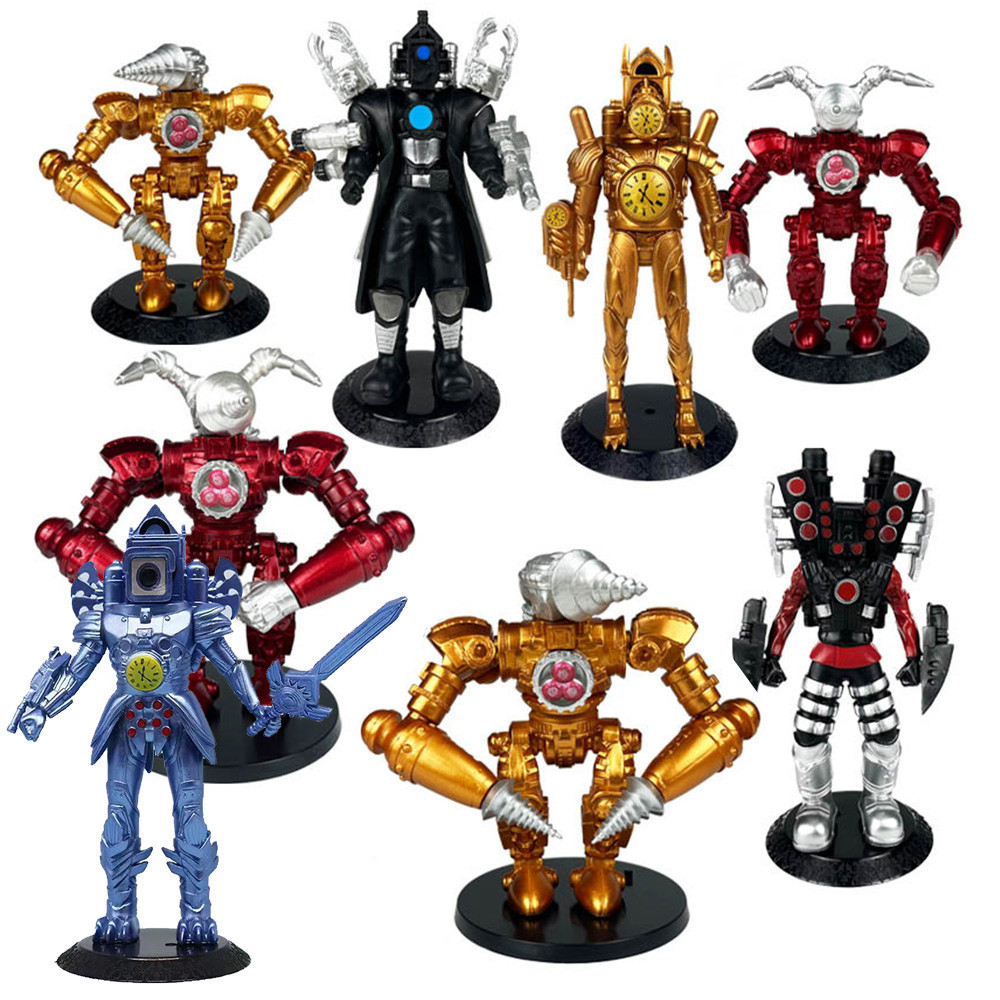 Skibidi Toilet Action Figure Clockman Cameraman Speakerman Drill Man ...