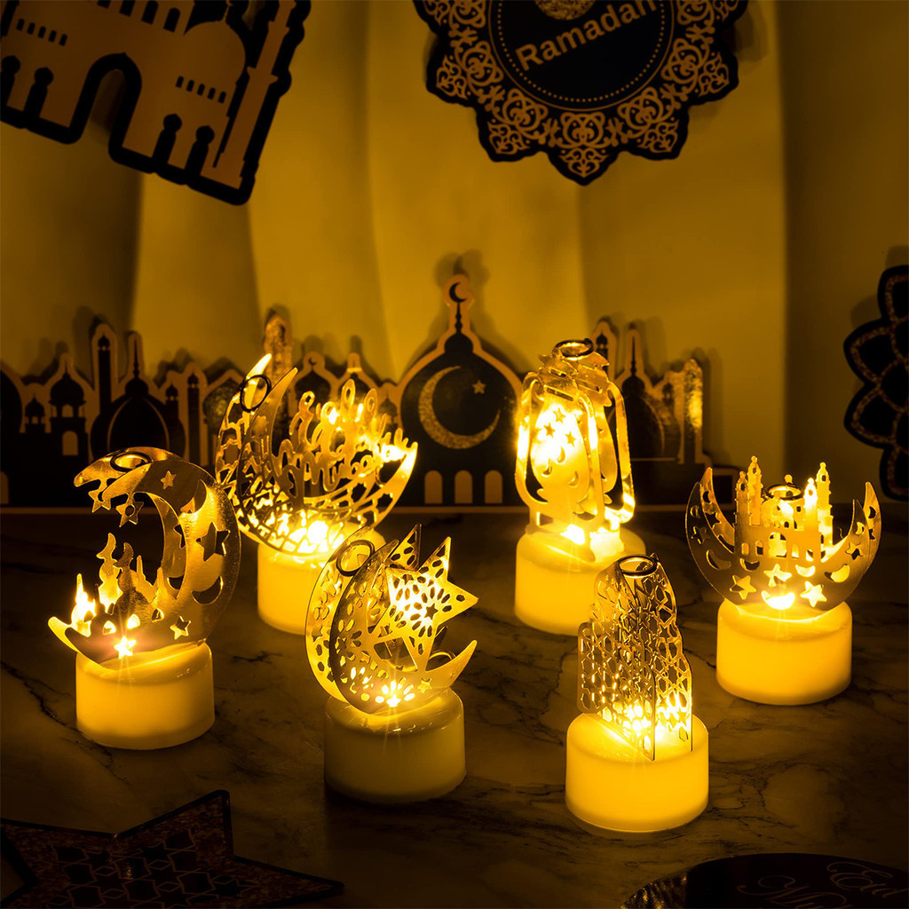Muslim Ramadan Kareem Decoration Candle Led Lights Eid Mubarak For Home ...
