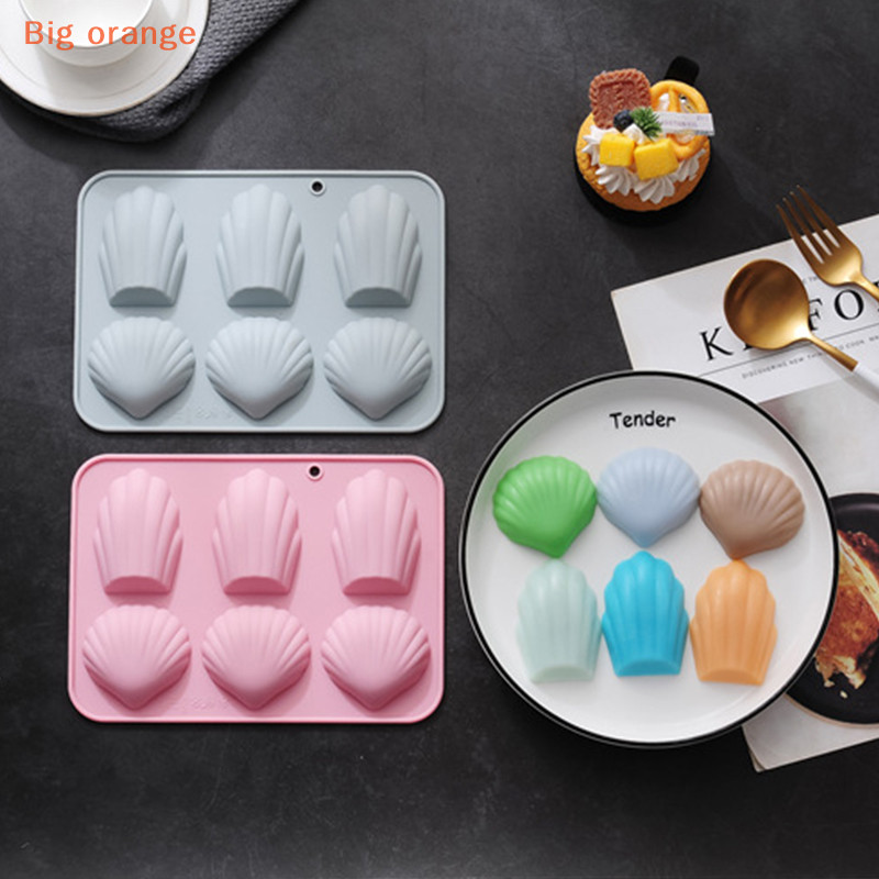 [Big orange] 6 Hole Madeleine Design Chocolate Mousse Mould DIY Shell