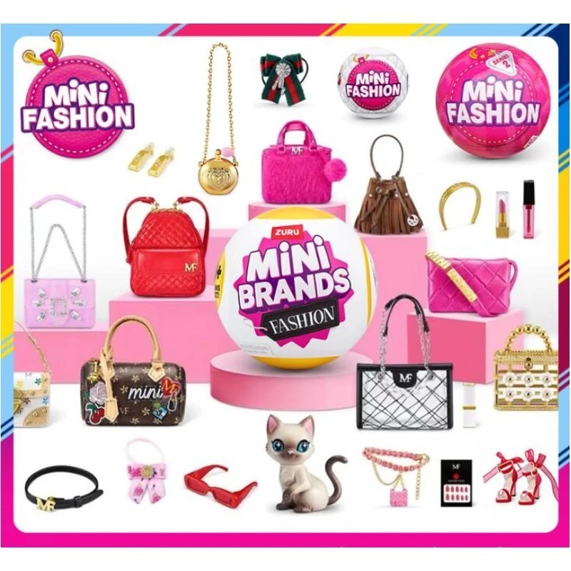 Mini Brands Surprise Fashion Toy Real Fabric Fashion Bags and