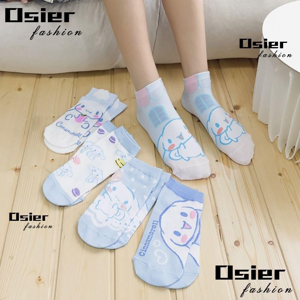 OSIER Ankle Sock, Multicolor Cartoon Kuromi Cinnamoroll Short Socks