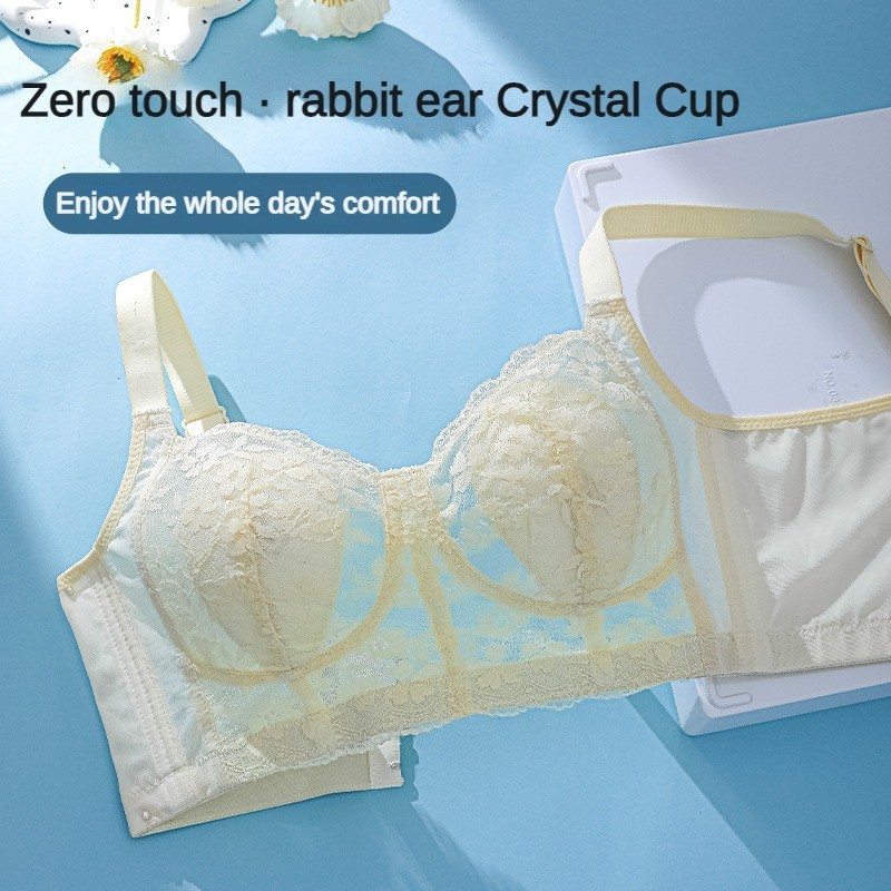 34CD-46CD New French Ultra thin Rabbit Ear Underwear Women's Full Cup ...