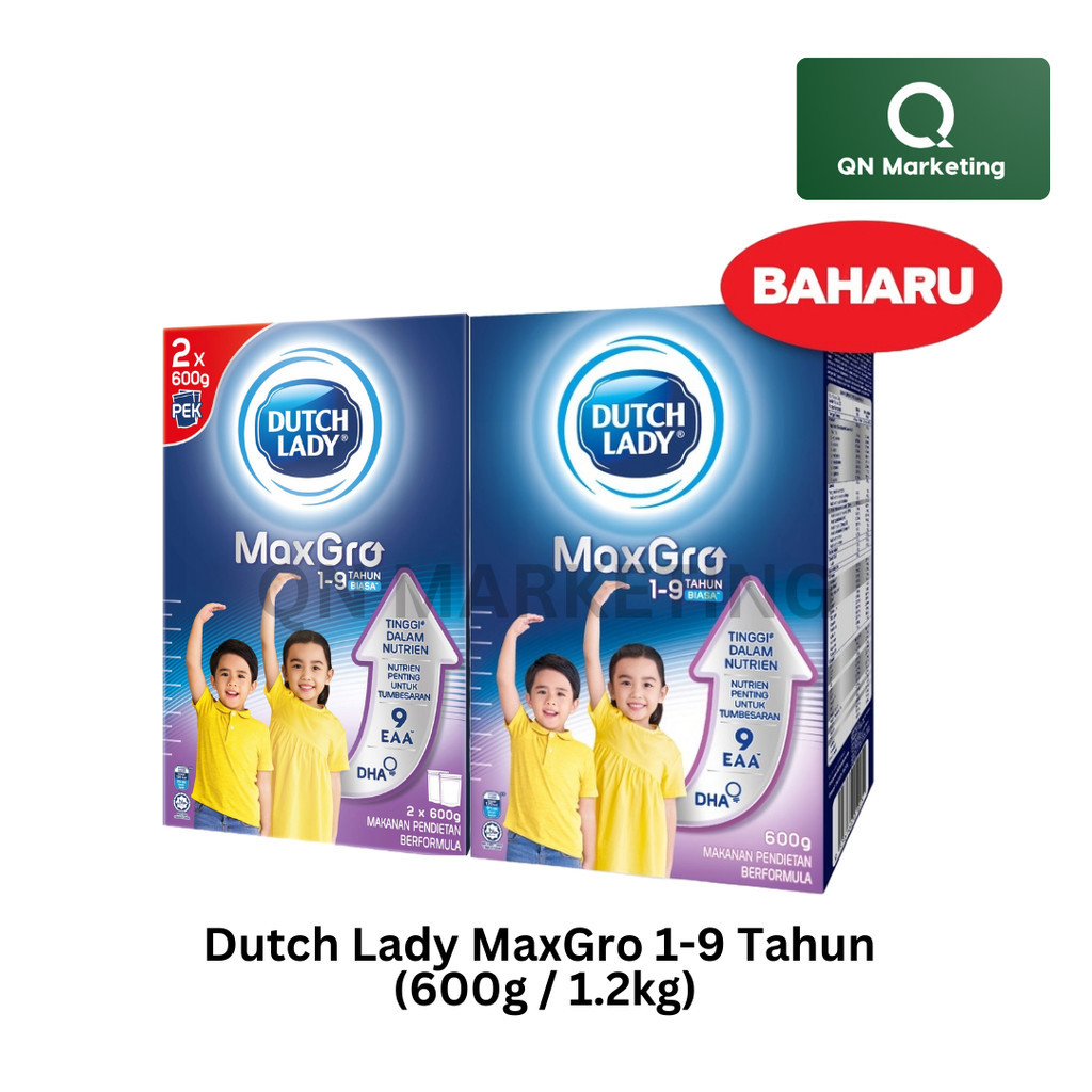 Dutch Lady MaxGro 1-9 years [600g / 1.2kg] | Shopee Malaysia