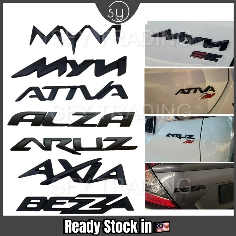 Emblem Logo Perodua Aruz Bezza Axia Alza Myvi Ativa tulisan word ...