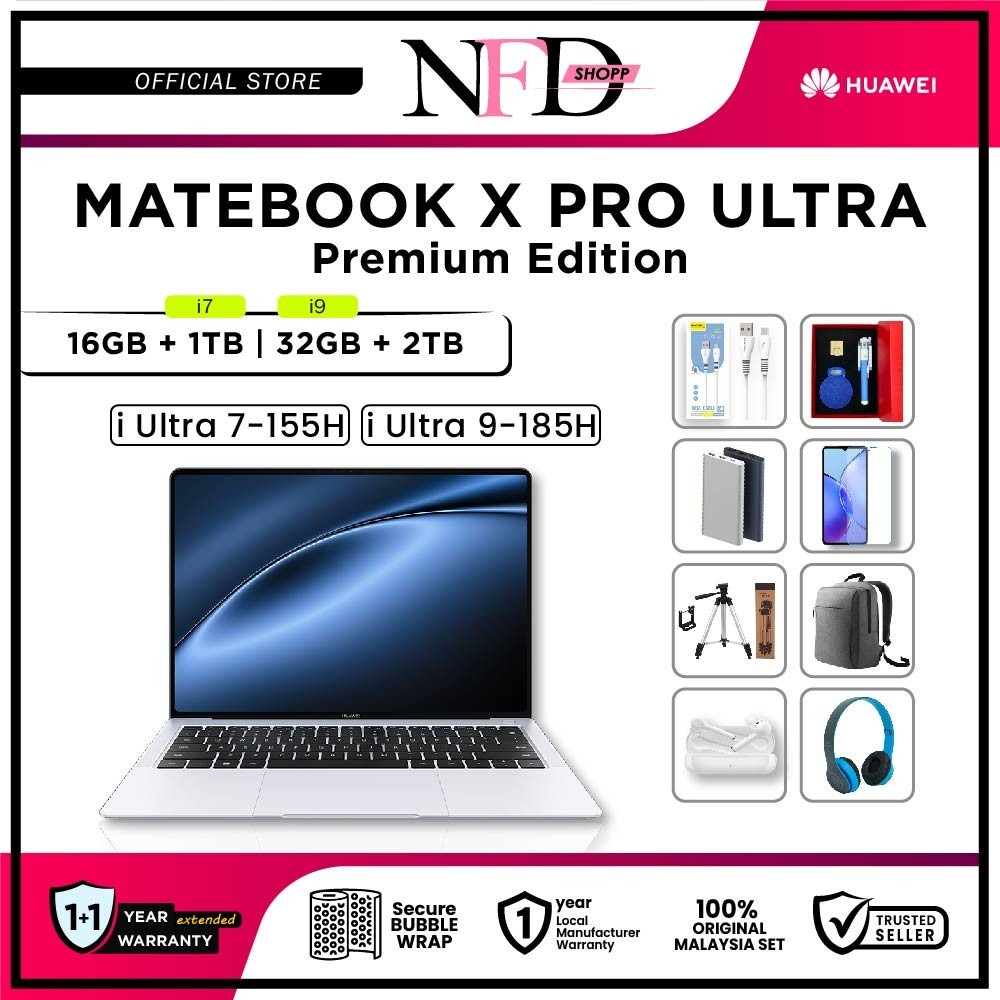 HUAWEI Matebook X Pro Ultra Premium Edition [32GB RAM 2TB SSD] - Original  HUAWEI Malaysia | Shopee Malaysia