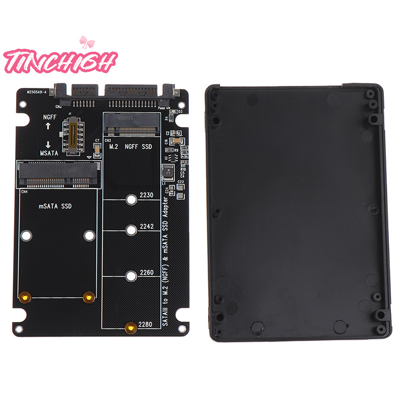 [TinchighM] NGFF To SATA 3 HDD Enclosure MSATA SSD Adapter M.2 SATA ...