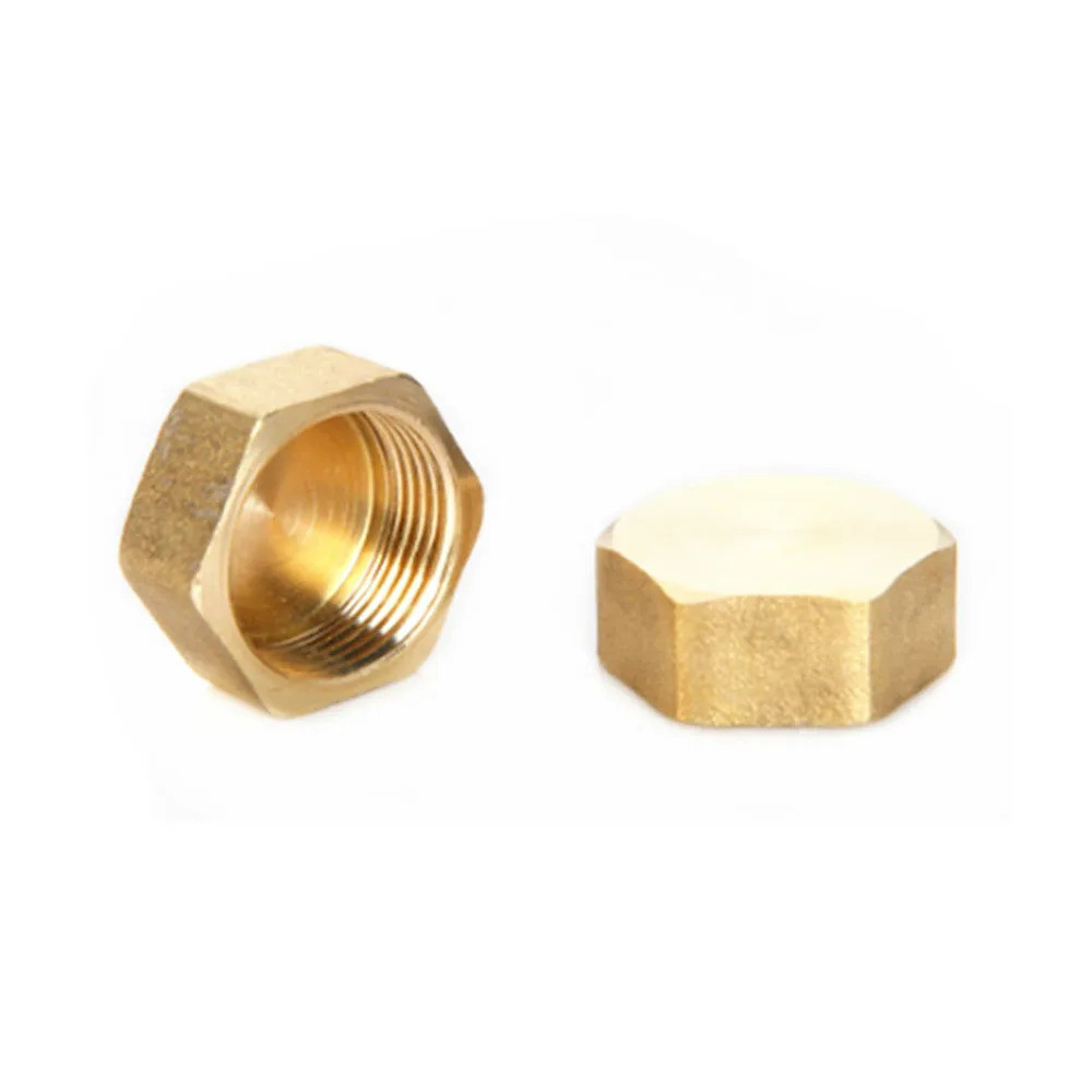 Female Thread Brass Pipe Fittings - Hex Head End Cap Plug Connector ...