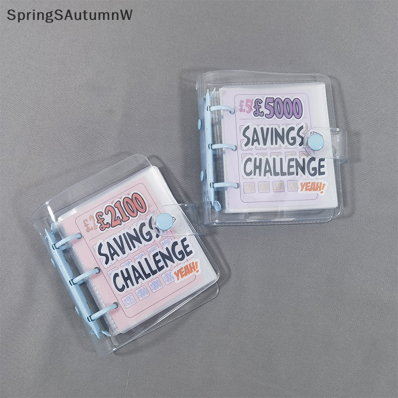 [SpringSAutumnW] Savings Challenge Book Saving £1000 Money Binder Mini ...