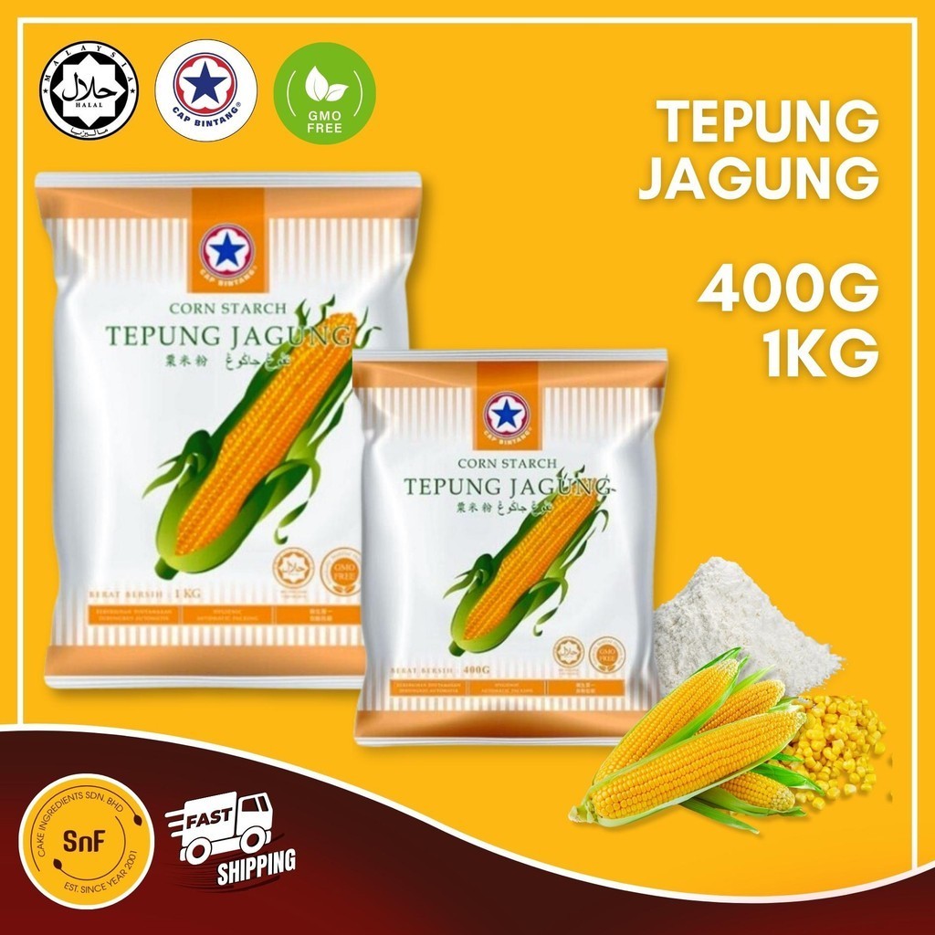 Cap Bintang Tepung Jagung Corn Starch Star Brand Corn Flour Cooking ...