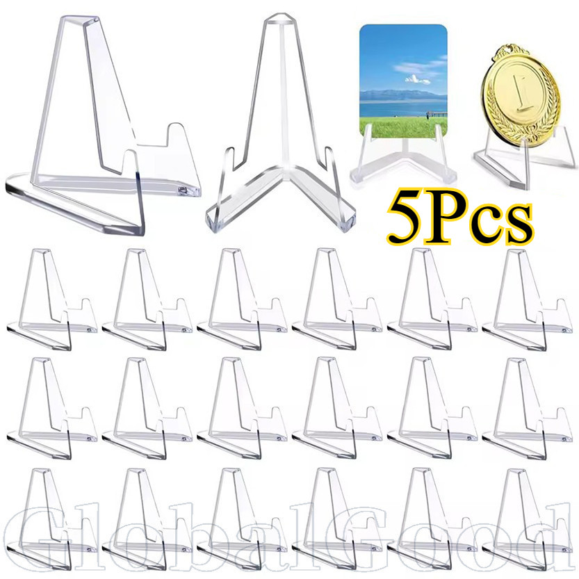 Mini Transparent Triangle Picture Frame Display Stand - Home Desk ...