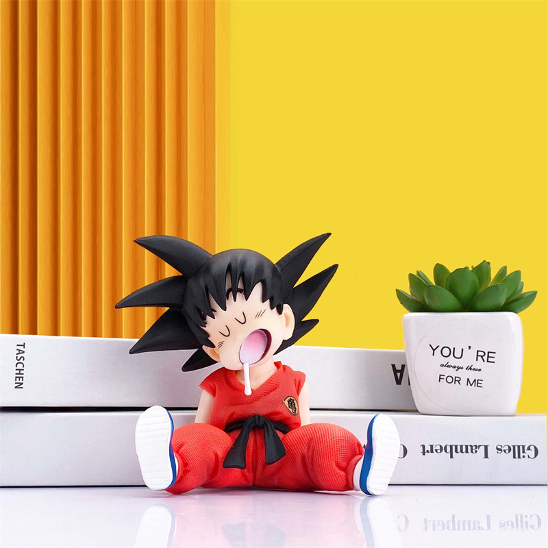 10cm Dragon Ball Z Figure Drool Son Goku Action Figure Childhood Goku ...
