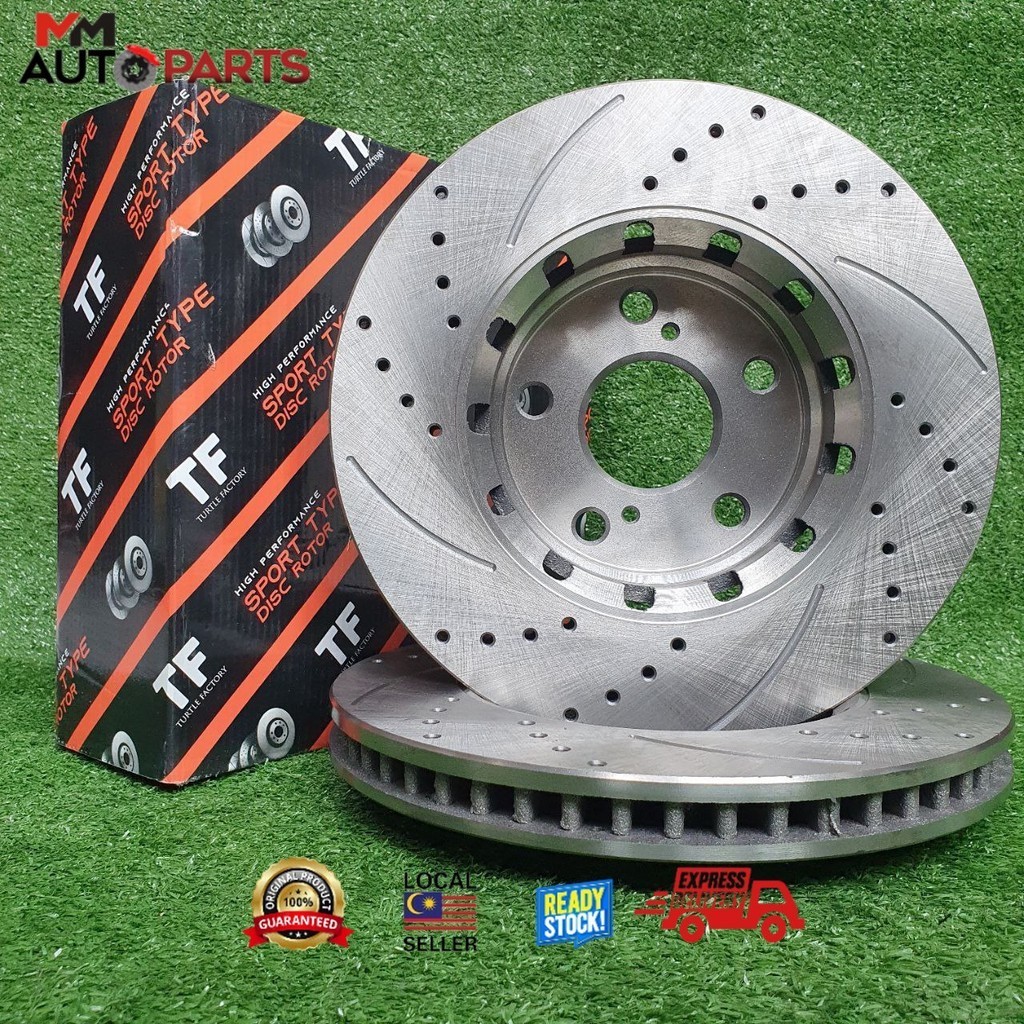 ORIGINAL TF SLOTTED & DRILLED DISC ROTOR FOR TOYOTA ESTIMA ACR50 ...